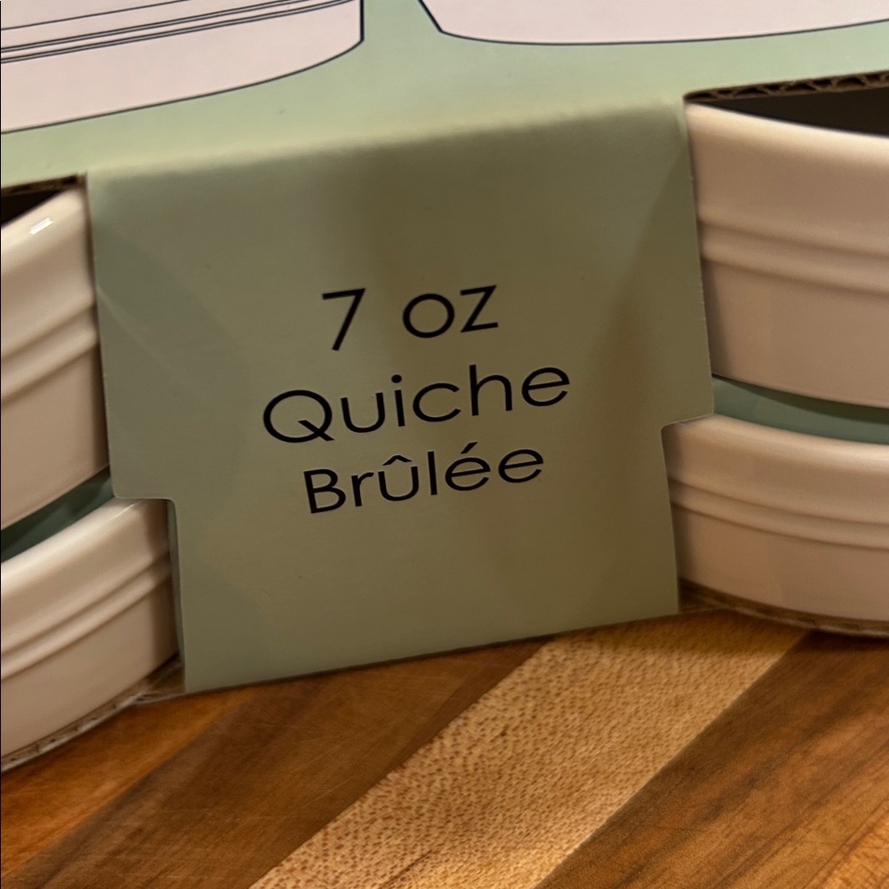 White Quiche Brûlée Dish Set - Picture 5 of 7